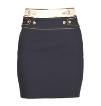 Pierre Balmain Mini skirt with golden details black