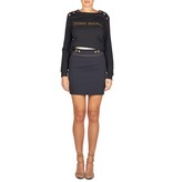 Pierre Balmain Mini skirt with golden details black