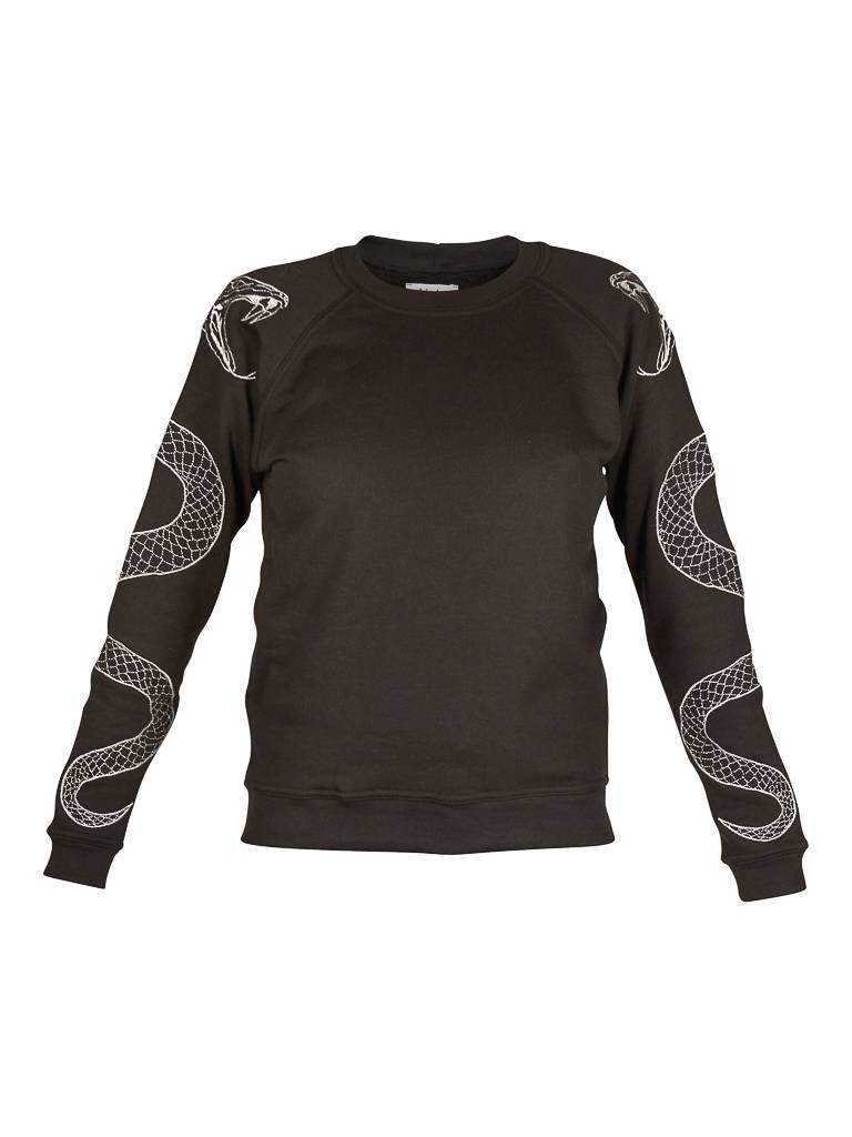 Zoe Karssen Snake sleeves sweater black