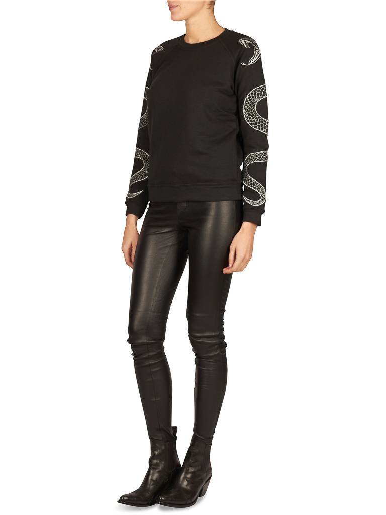 Zoe Karssen Snake sleeves sweater black