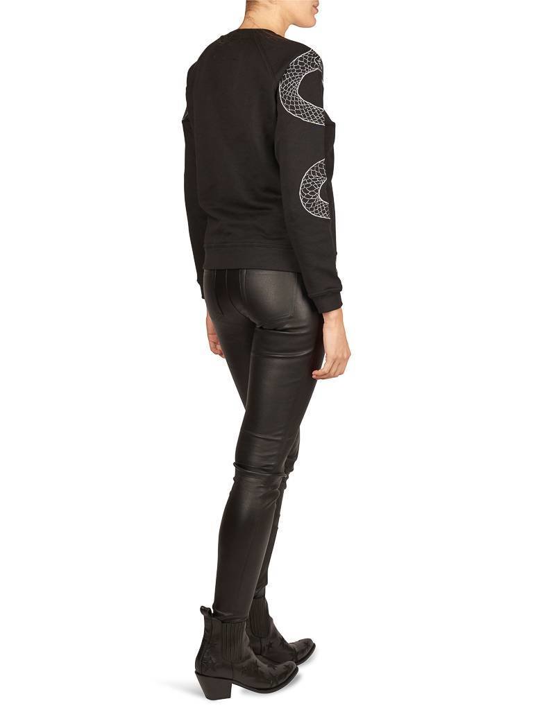 Zoe Karssen Snake sleeves trui zwart