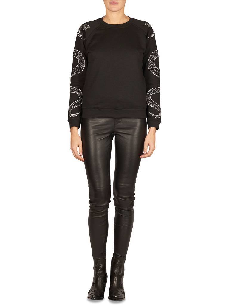 Zoe Karssen Snake sleeves pullover schwarz