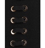 Elisabetta Franchi Crop top with lace-up detail black