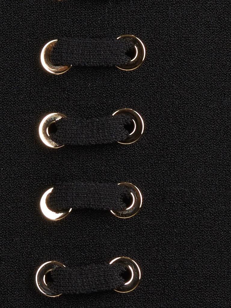 Elisabetta Franchi crop top met lace-up detail zwart