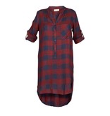 Bella Dahl Checkered dress dark red
