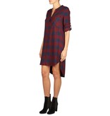 Bella Dahl Checkered dress dark red
