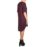 Bella Dahl Checkered dress dark red