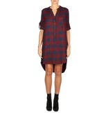 Bella Dahl Checkered dress dark red