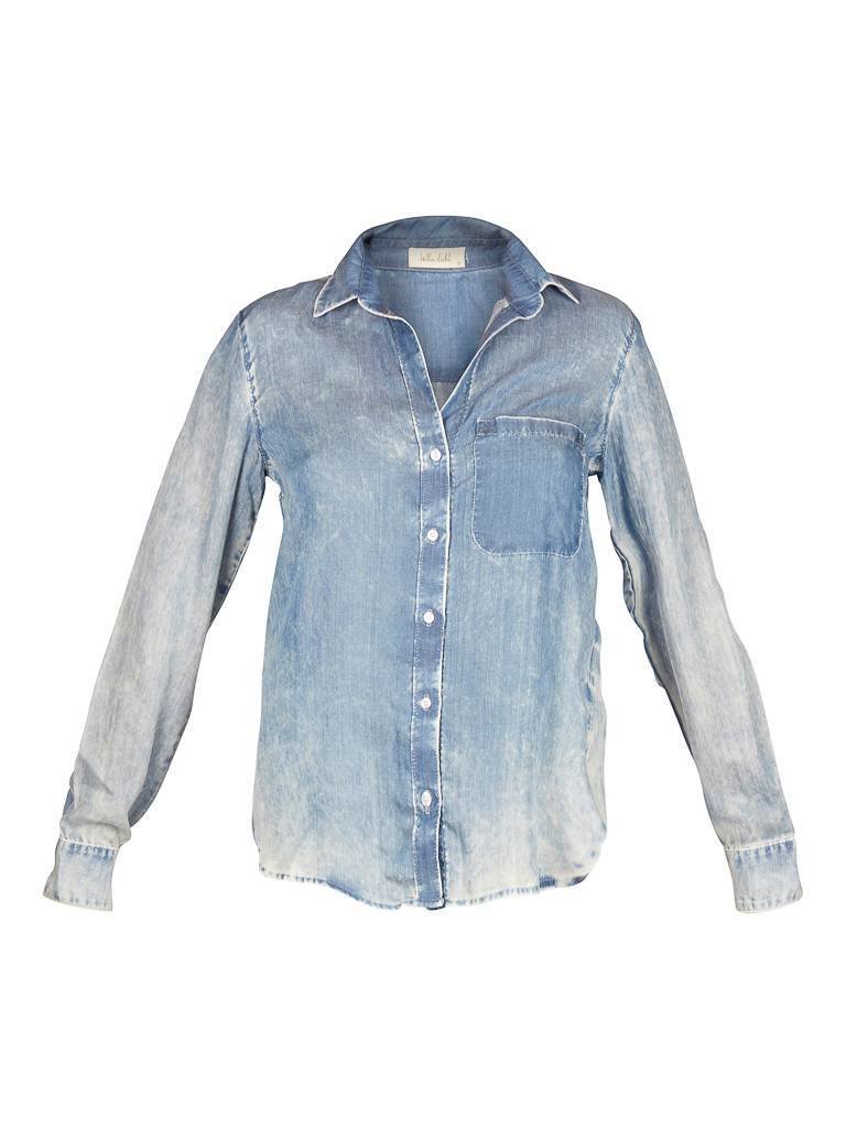 Bella Dahl Denim-Look Bluse hellblau