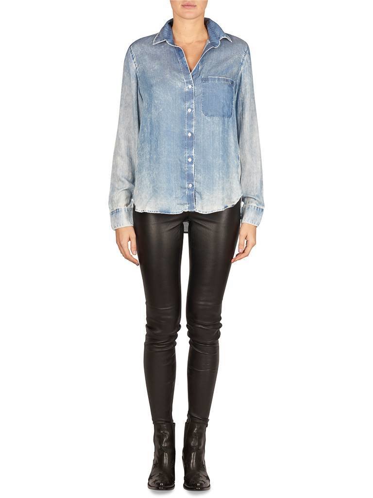 Bella Dahl Denim look blouse light blue