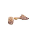 Kate Spade Loafers rose gold glitter