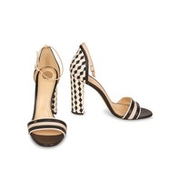 Elisabetta Franchi Sandalen met print zwart