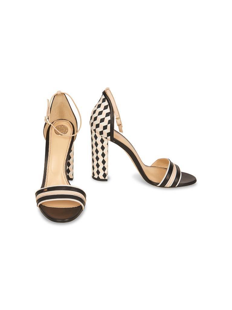 Elisabetta Franchi Sandals with print black