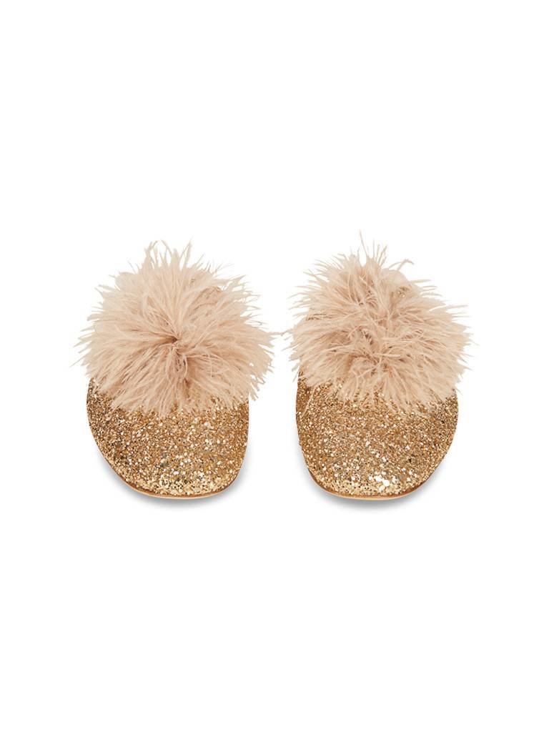 Kate Spade Loafers gold glitter