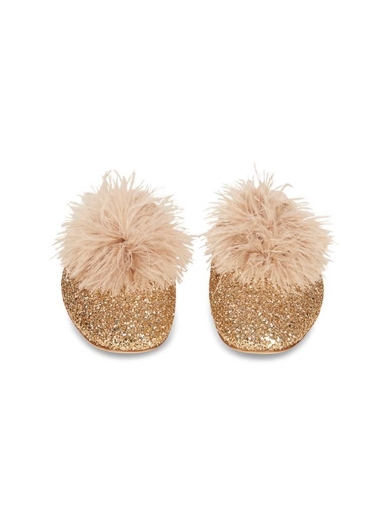 Kate Spade Loafers gold glitter