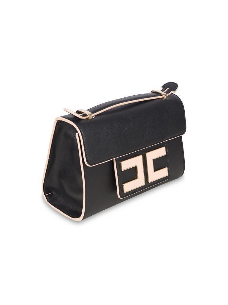 Elisabetta Franchi Bag with logo black-nude