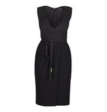 Elisabetta Franchi Sleeveless wrap dress black