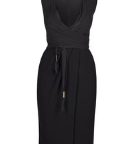Elisabetta Franchi Sleeveless wrap dress black