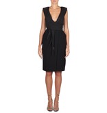 Elisabetta Franchi Sleeveless wrap dress black