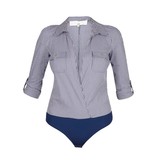 Elisabetta Franchi Checkered body blue