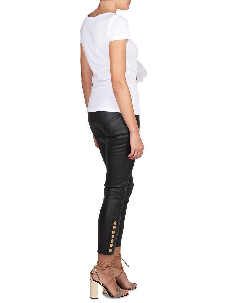 Elisabetta Franchi T-Shirt mit Mode Druck weiß