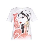 Elisabetta Franchi T-shirt met ketting detail wit