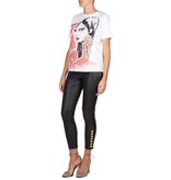 Elisabetta Franchi T-Shirt mit Kette Detail weiß