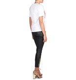 Elisabetta Franchi T-Shirt mit Kette Detail weiß