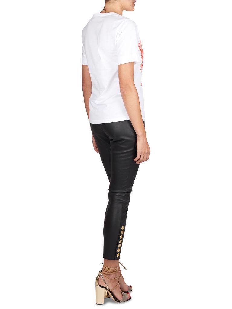 Elisabetta Franchi Tee with chain detail white