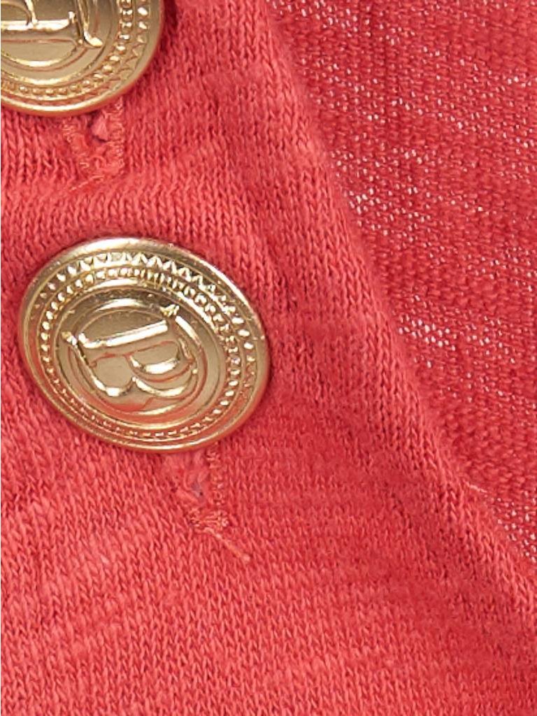 Pierre Balmain Tank Top mit goldenen Knöpfen rot