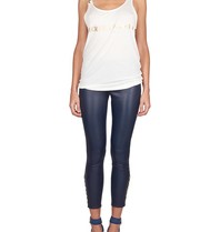Pierre Balmain Tanktop met gouden knopen wit