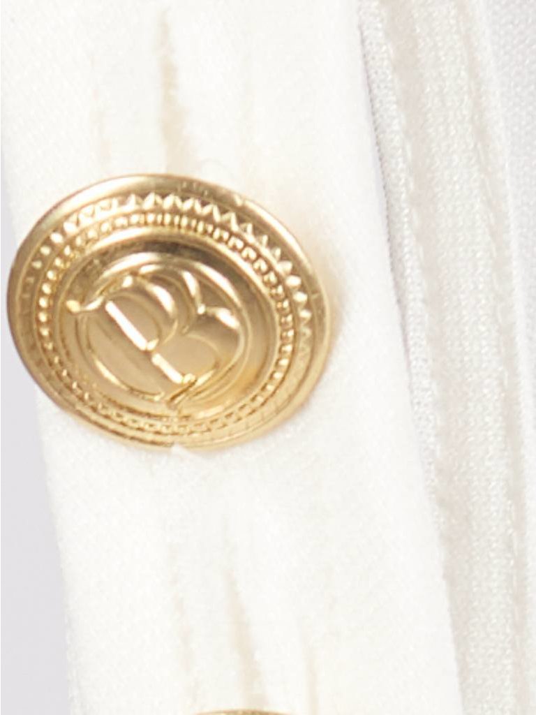 Pierre Balmain Tank Top mit goldenen Knöpfen weiß