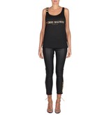 Pierre Balmain Tank Top mit goldenen Knöpfen schwarz