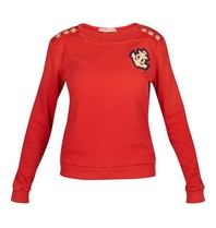 Pierre Balmain Sweater met anker applicatie rood