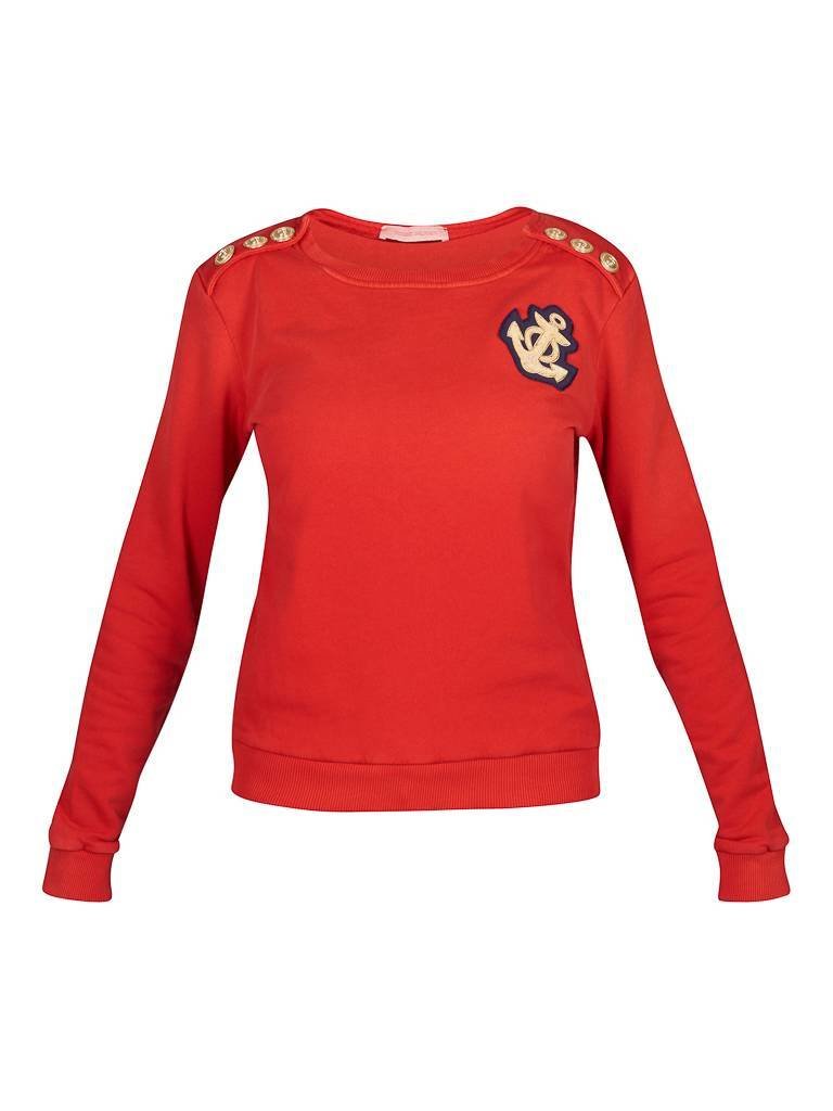 Pierre Balmain Sweater with anchor application red