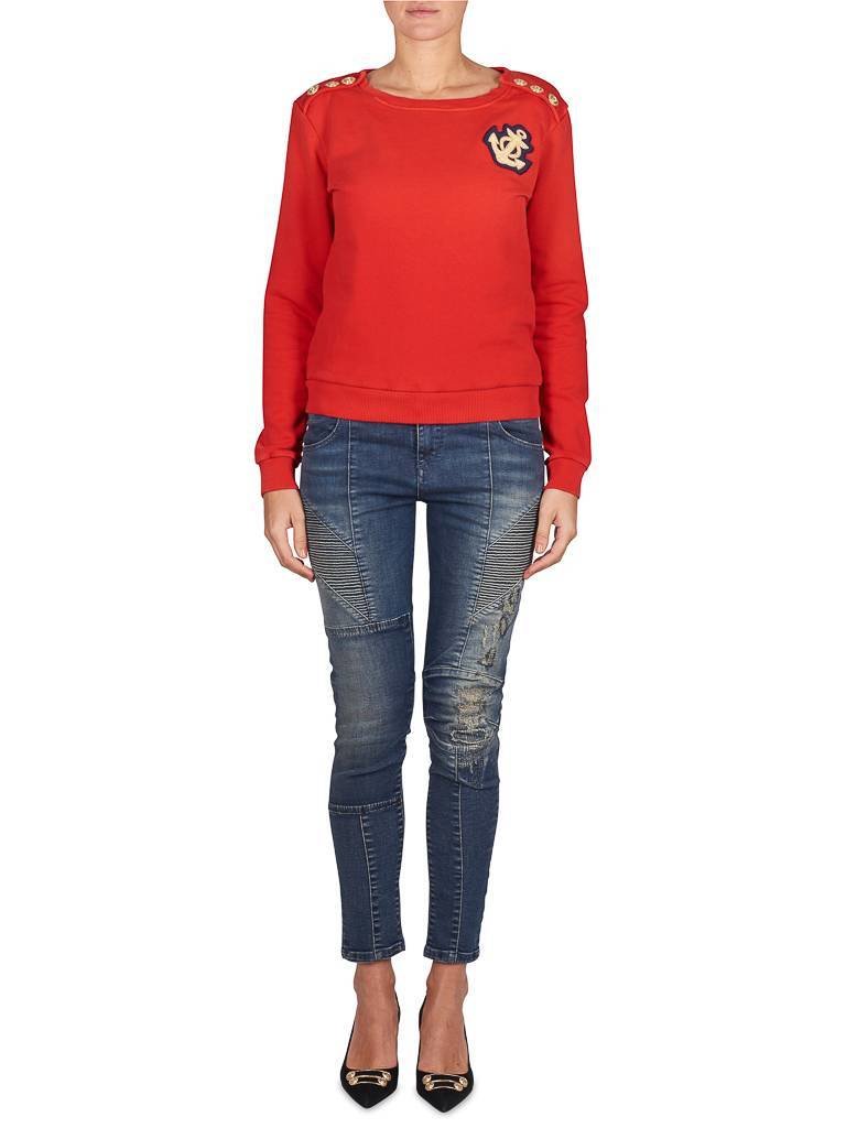 Pierre Balmain Sweater with anchor application red
