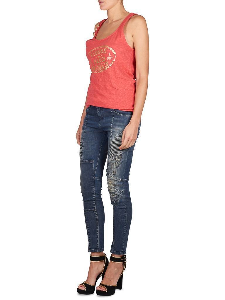 Pierre Balmain Distressed Jeans blau