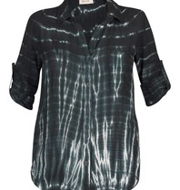 Bella Dahl Tie dye blouse dark green