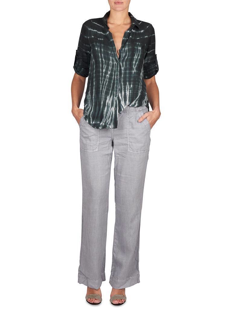 Bella Dahl Tie dye Bluse dunkelgrün