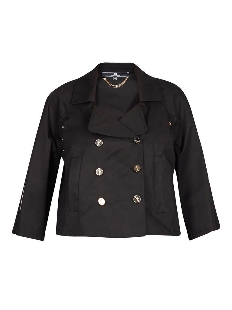 Elisabetta Franchi Zweireihig Kurzmantel schwarz
