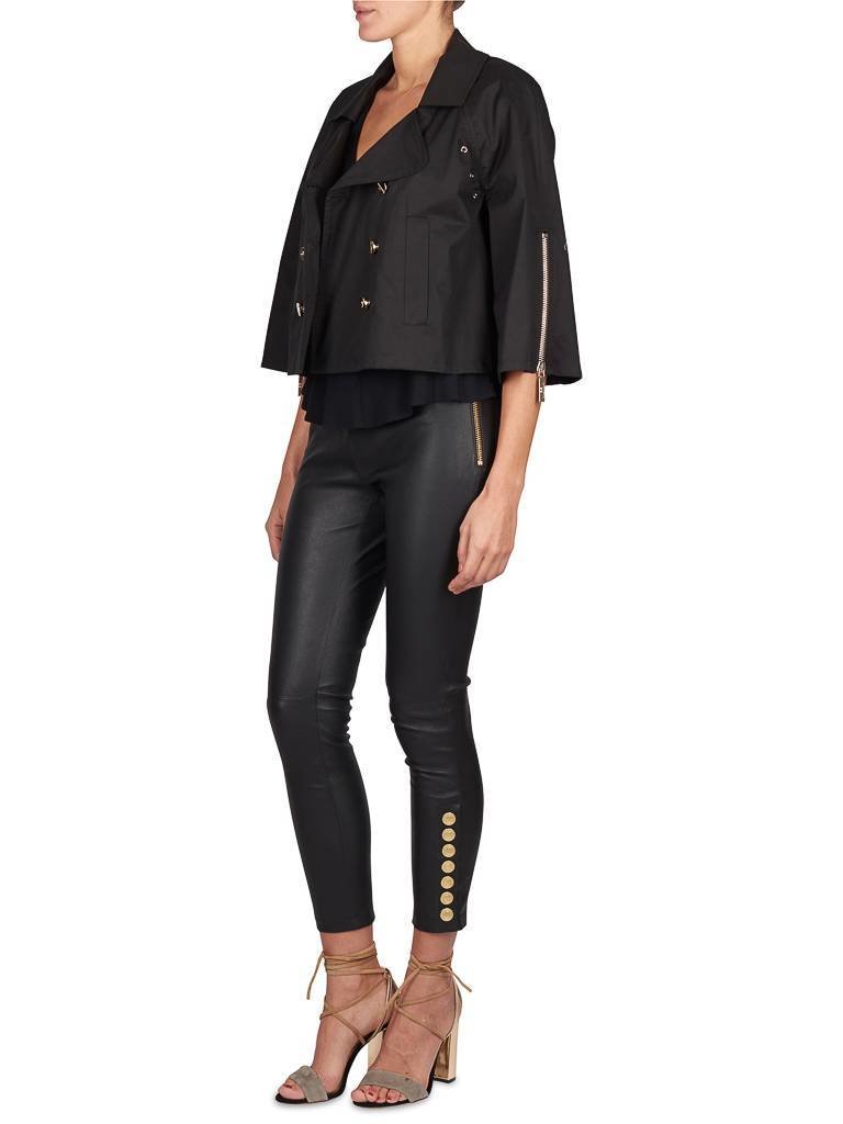 Elisabetta Franchi Zweireihig Kurzmantel schwarz