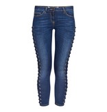 Elisabetta Franchi Lace-up jeans blauw