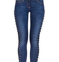 Elisabetta Franchi Lace-up jeans blauw