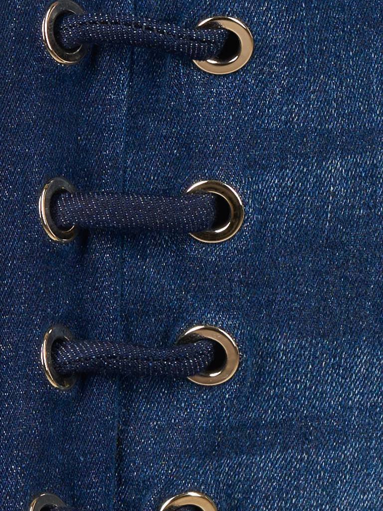 Elisabetta Franchi Lace-up jeans blauw