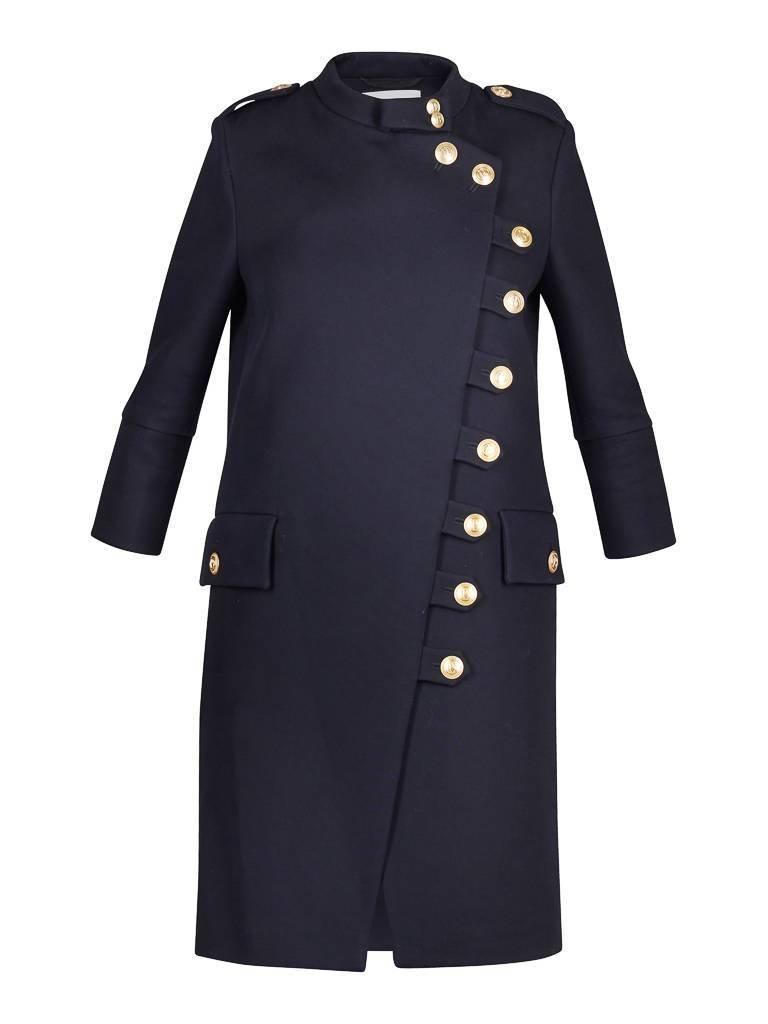 Pierre Balmain Coat with gold buttons dark blue