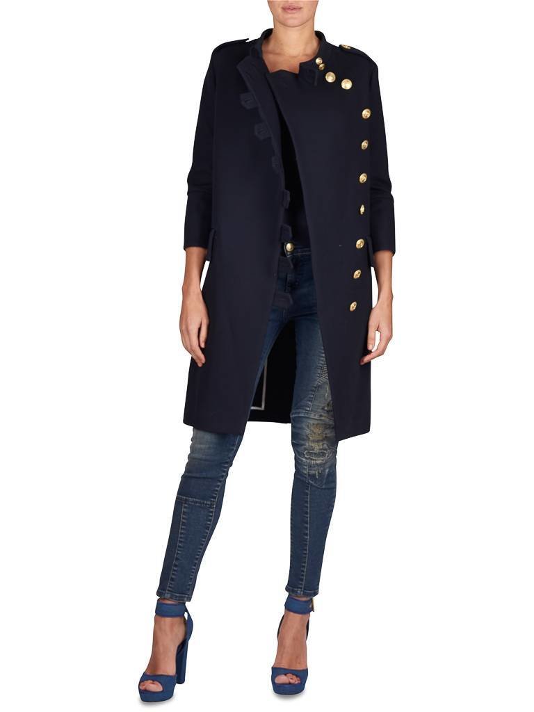 Pierre Balmain Jas met gouden knopen donkerblauw