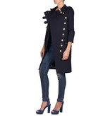 Pierre Balmain Coat with gold buttons dark blue