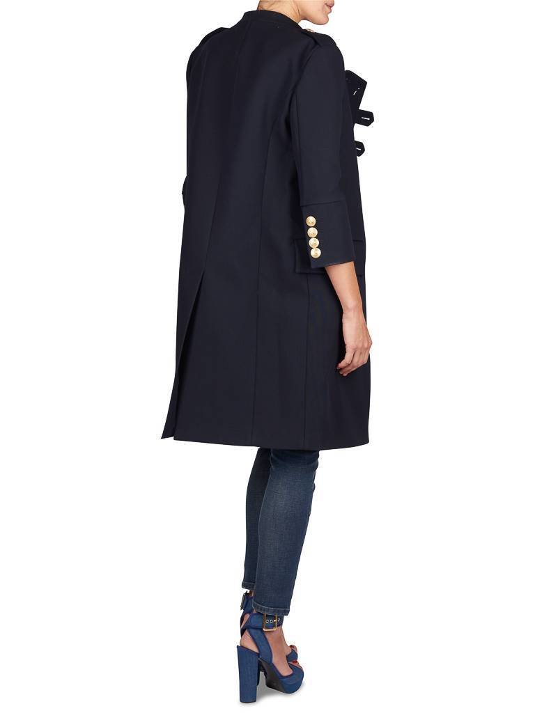 Pierre Balmain Coat with gold buttons dark blue