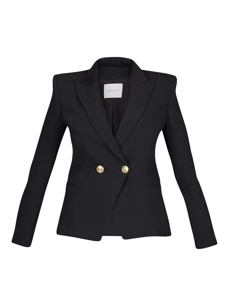 Pierre Balmain Blazer met twee gouden knopen zwart