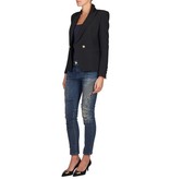 Pierre Balmain Blazer met twee gouden knopen zwart